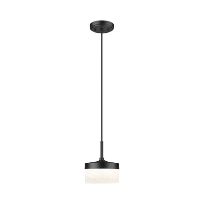 Renaud LED Pendant Light in Matte Black (6.75-Inch).