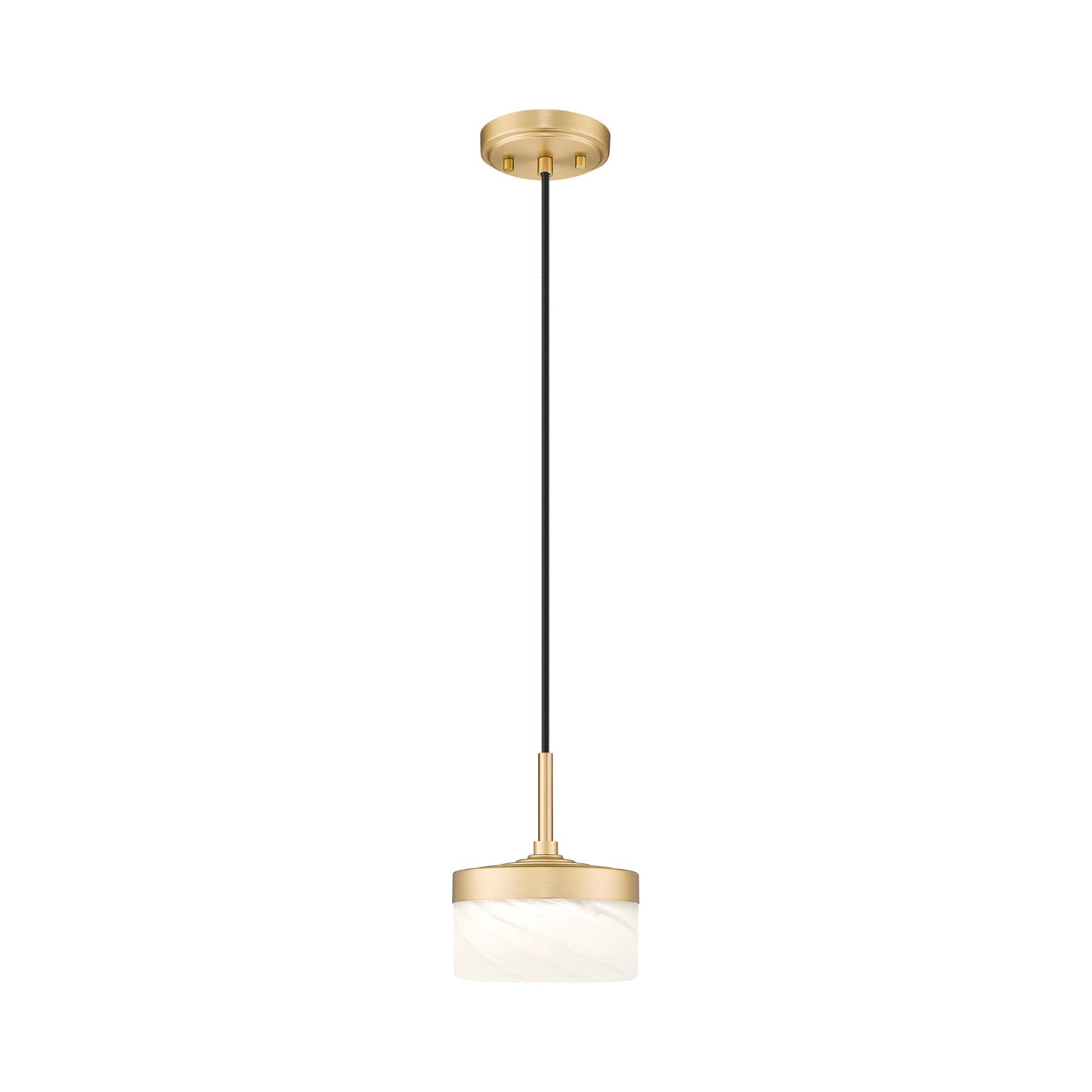Renaud LED Pendant Light in Modern Gold (6.75-Inch).