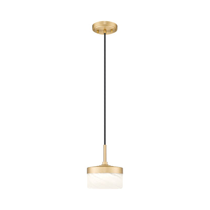 Renaud LED Pendant Light in Modern Gold (6.75-Inch).