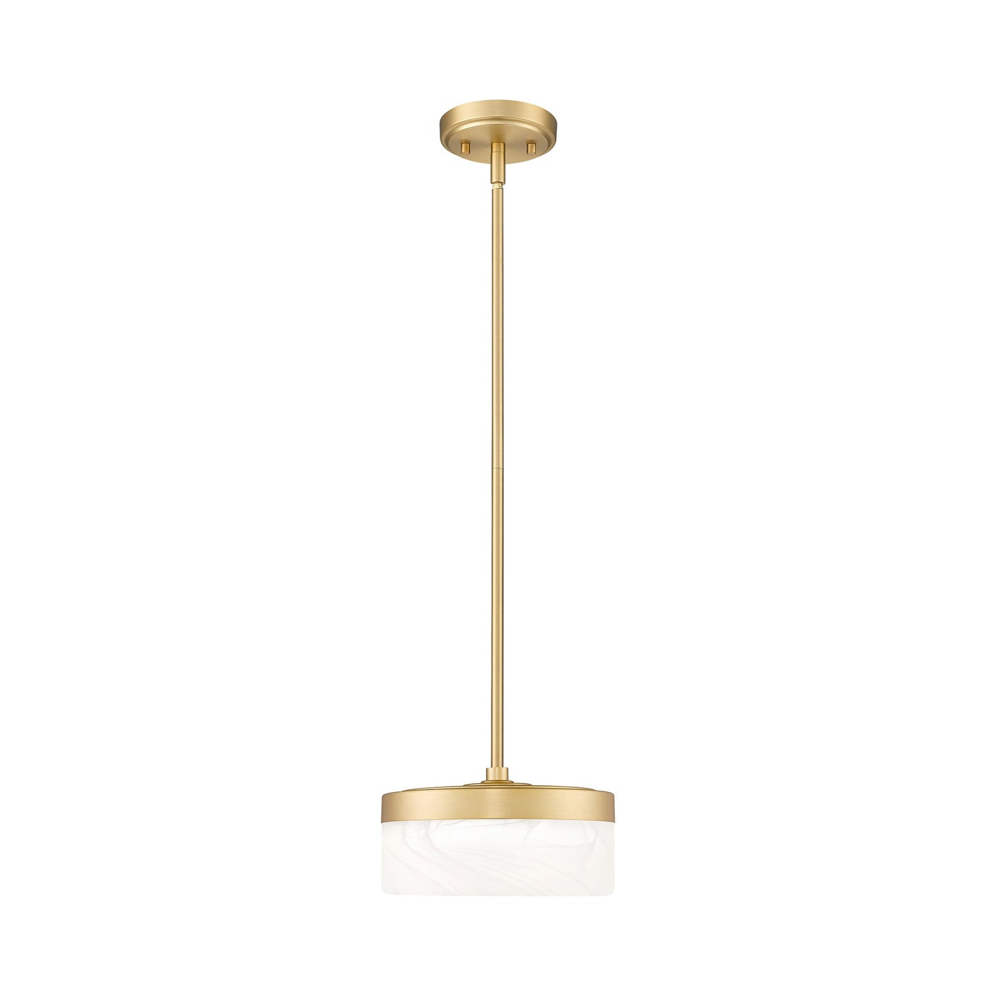 Renaud LED Pendant Light in Modern Gold (9.13-Inch).