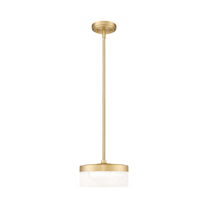Renaud LED Pendant Light in Modern Gold (9.13-Inch).