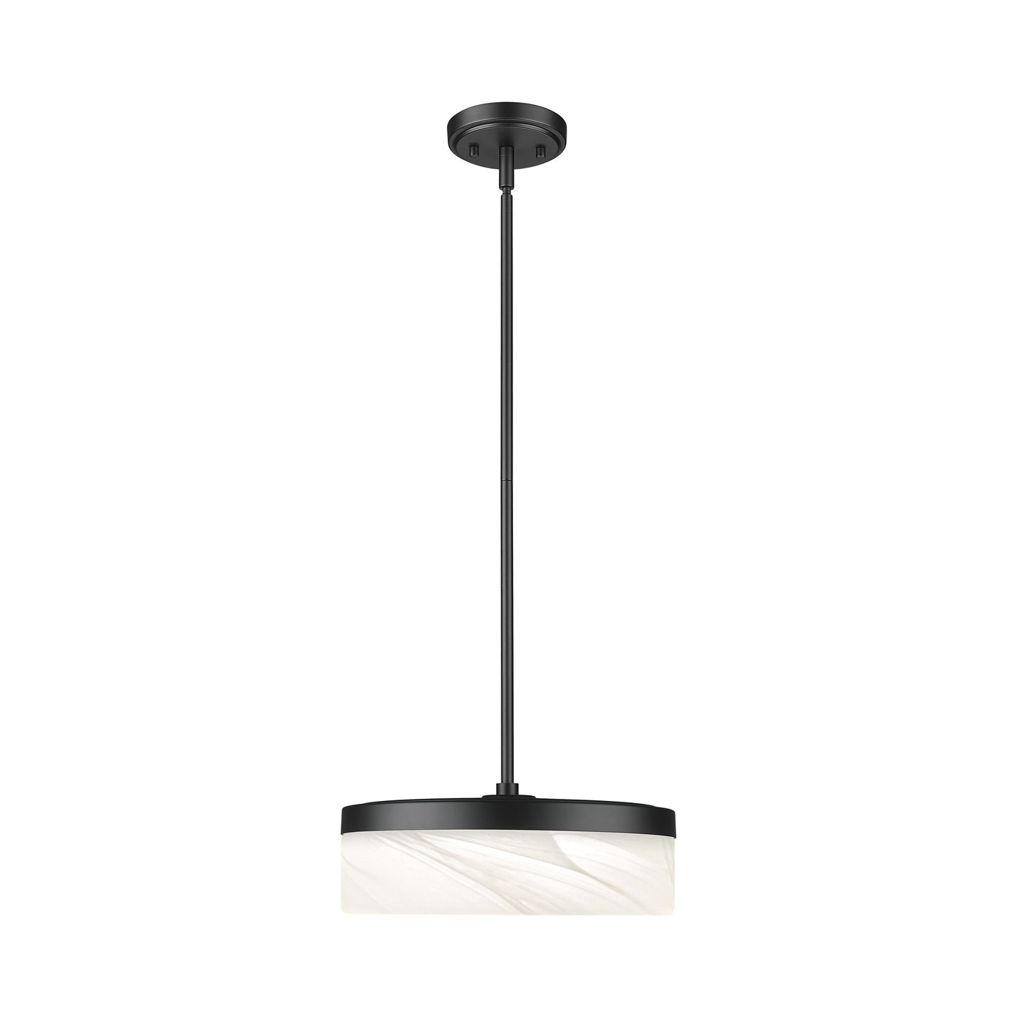 Renaud LED Pendant Light in Matte Black (13-Inch).