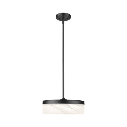Renaud LED Pendant Light in Matte Black (13-Inch).