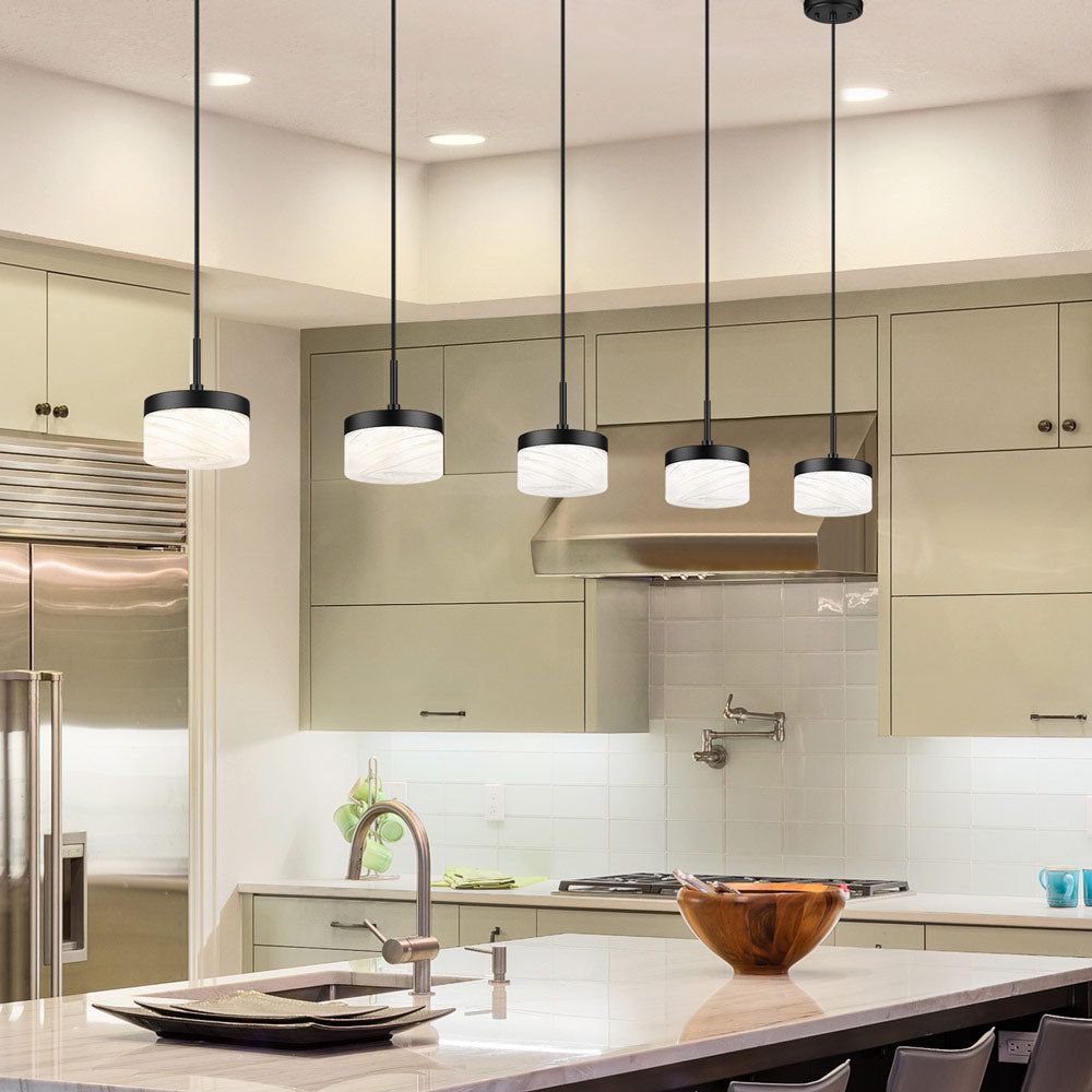Renaud LED Pendant Light in kitchen.