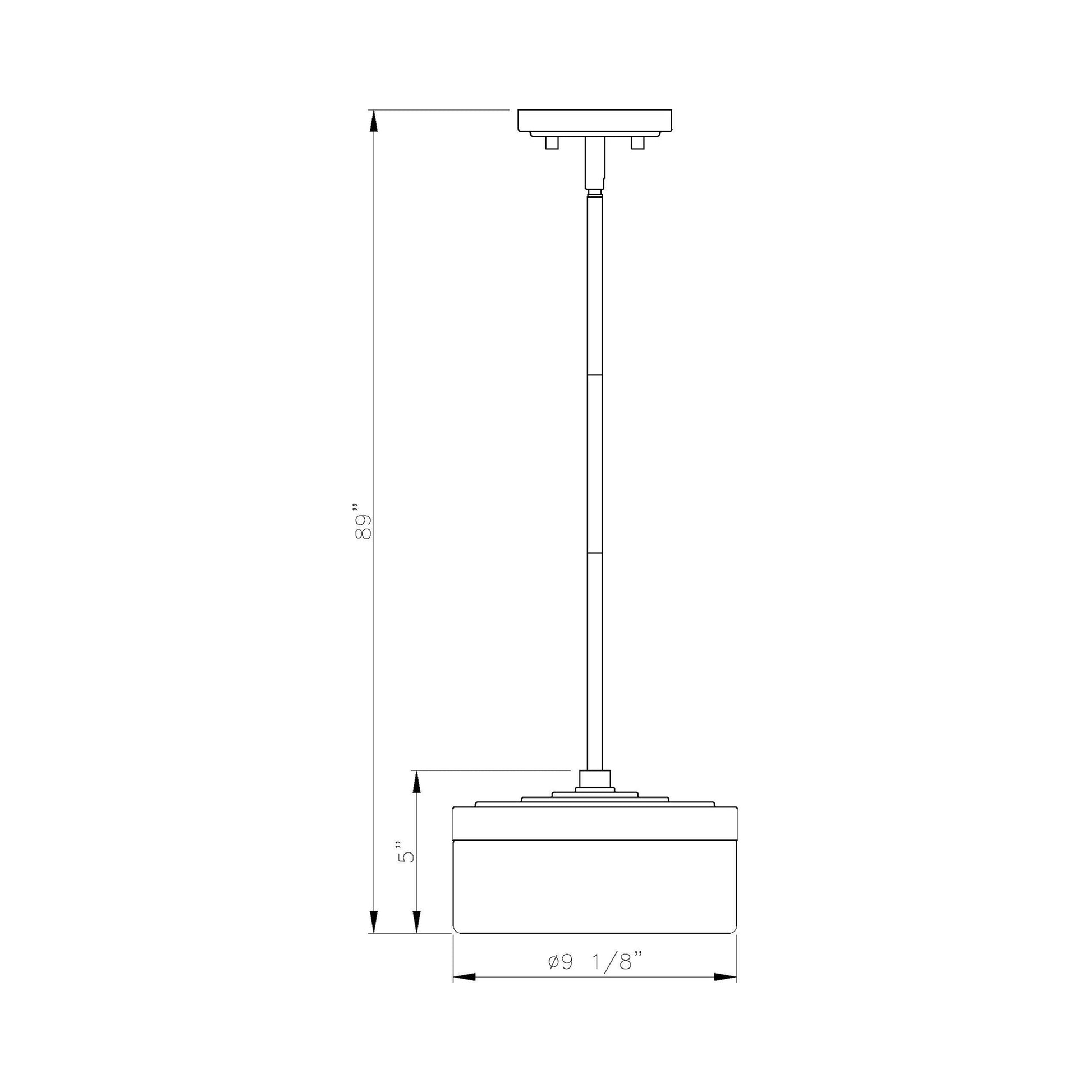 Renaud LED Pendant Light - line drawing.