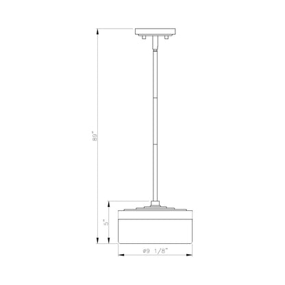 Renaud LED Pendant Light - line drawing.