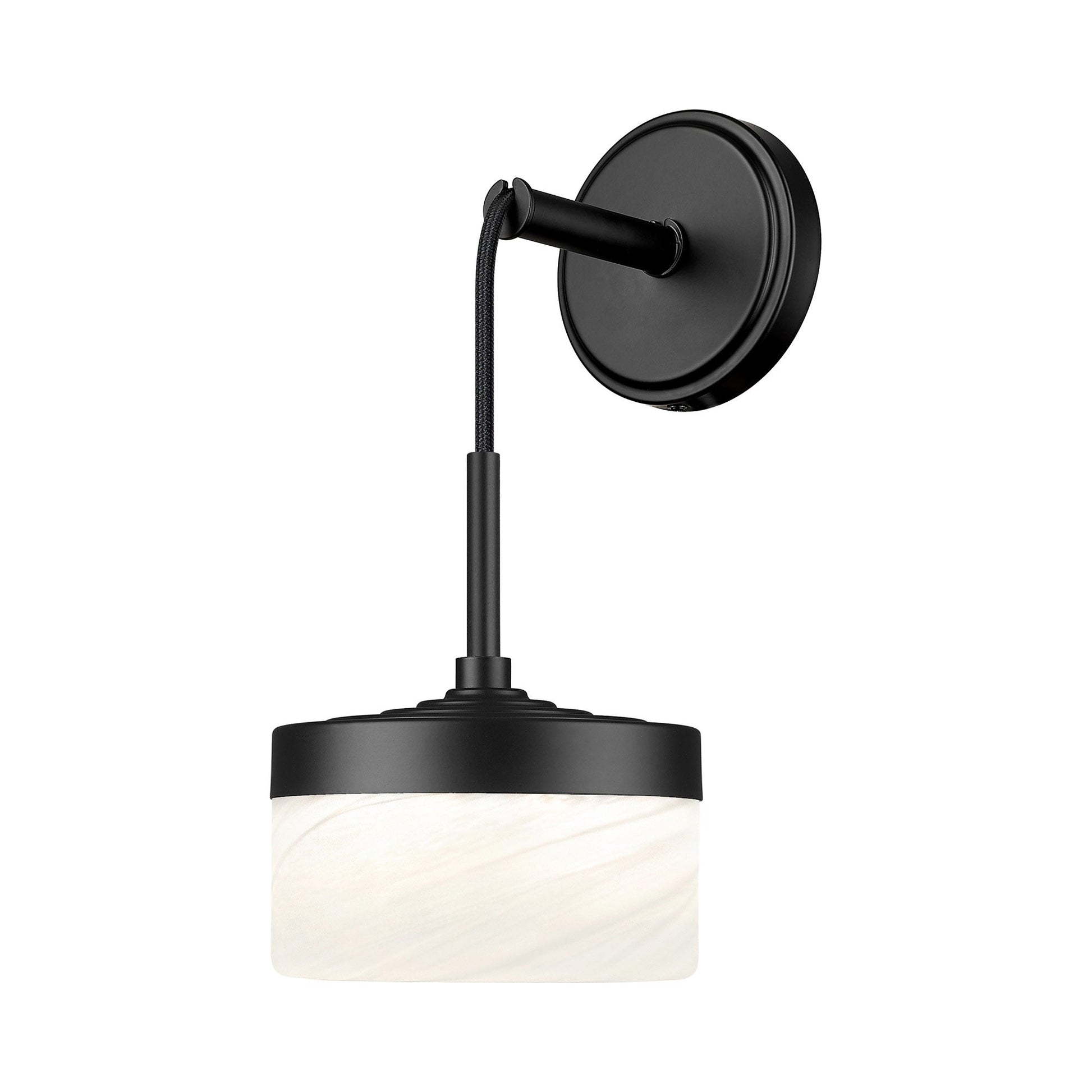 Renaud LED Wall Light in Matte Black.