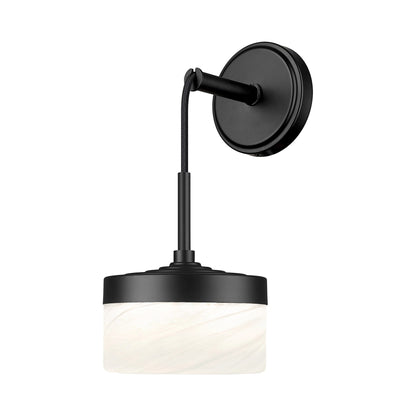 Renaud LED Wall Light in Matte Black.