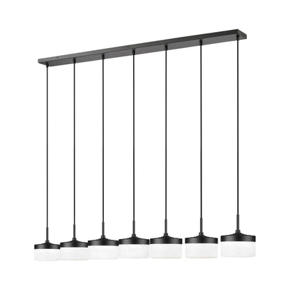 Renaud Linear LED Chandelier in Matte Black (7-Light).