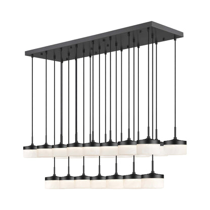 Renaud Linear LED Chandelier in Matte Black (23-Light).