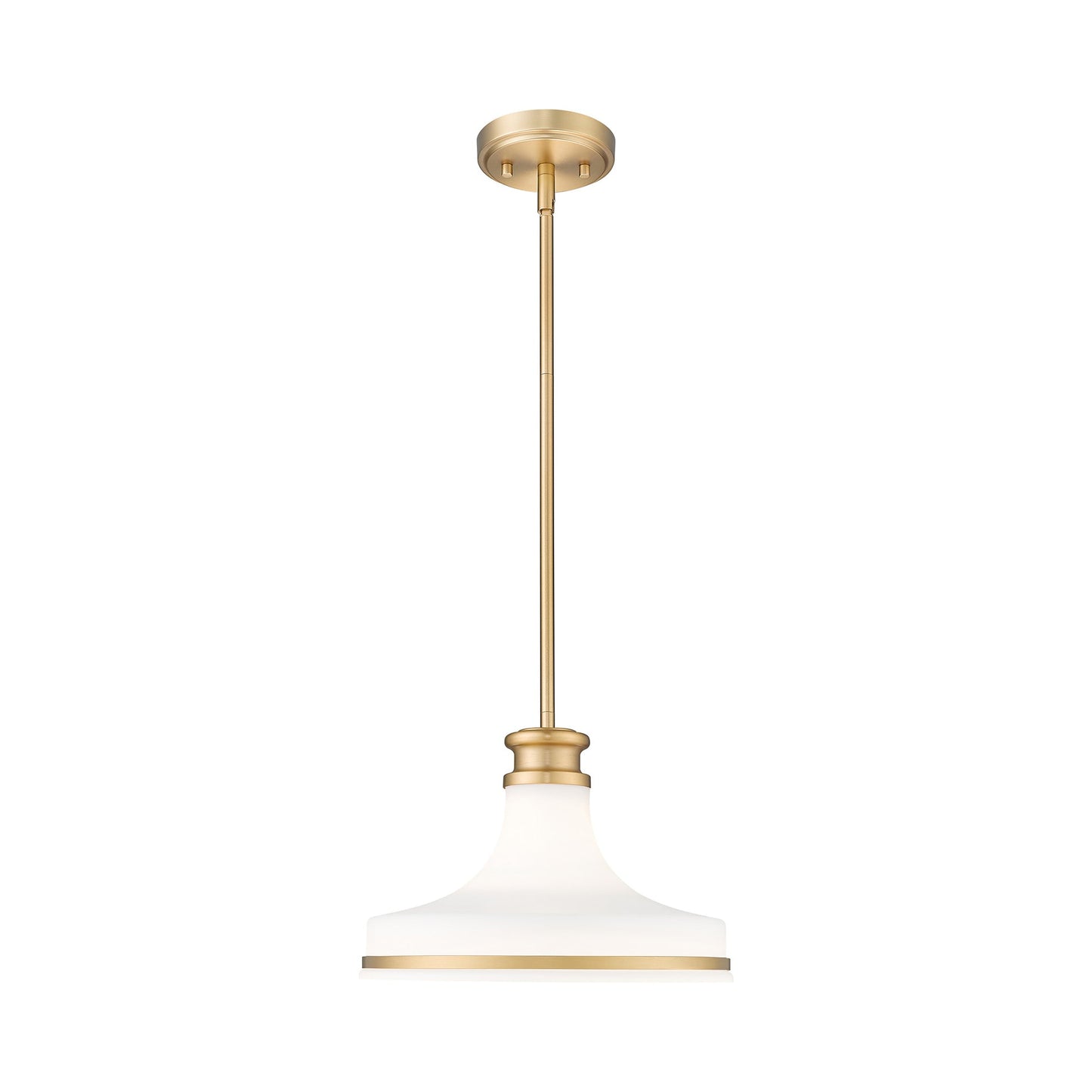 Reznor Pendant Light in Modern Gold (12-Inch).