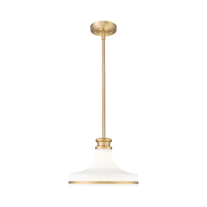 Reznor Pendant Light in Modern Gold (12-Inch).