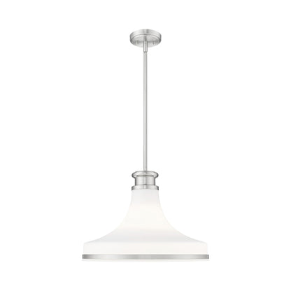 Reznor Pendant Light in Brushed Nickel (18-Inch).