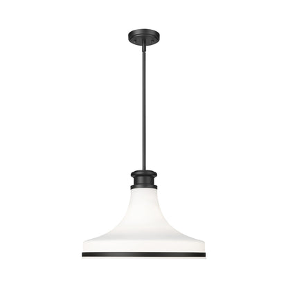 Reznor Pendant Light in Matte Black (18-Inch).