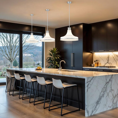 Reznor Pendant Light in kitchen.