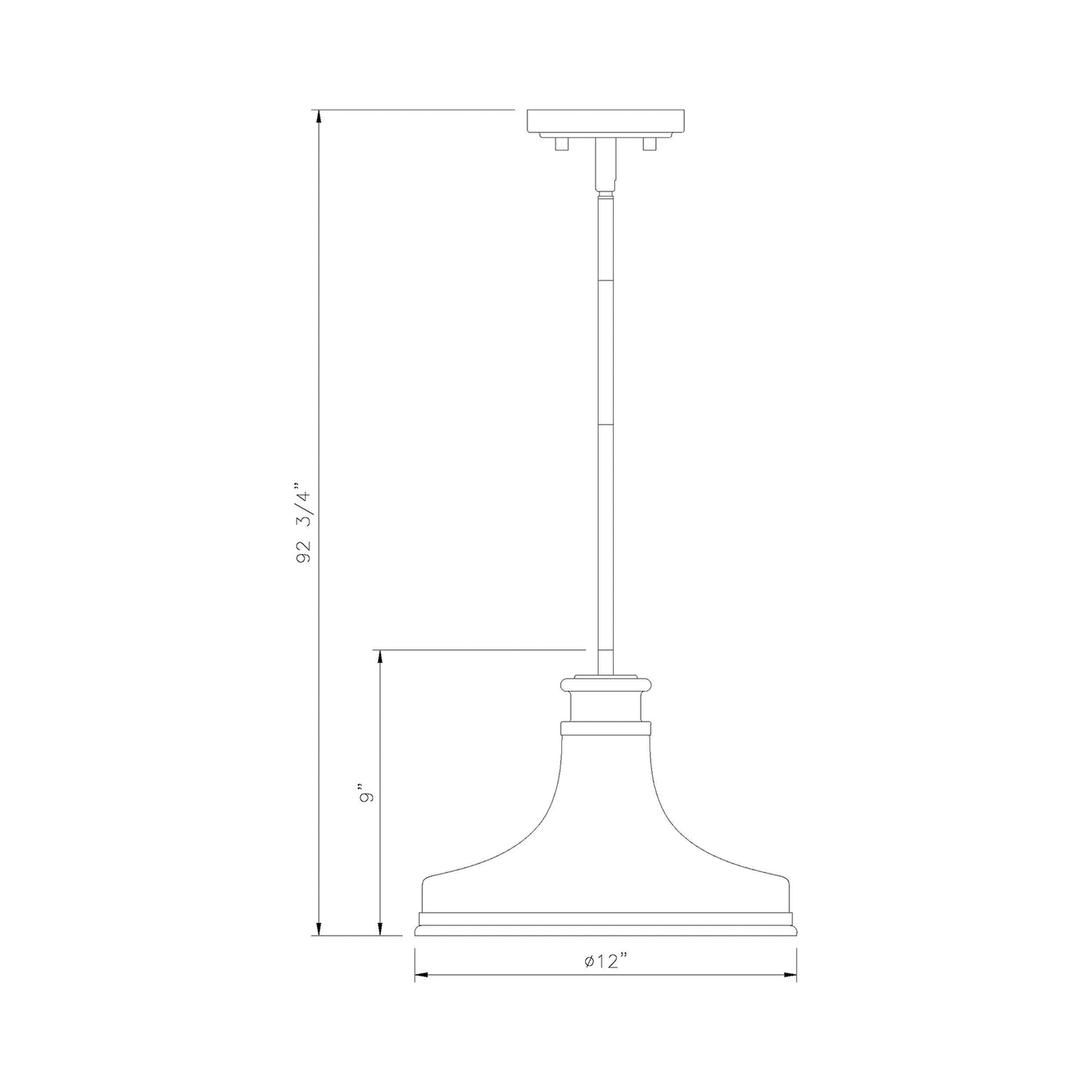 Reznor Pendant Light - line drawing.