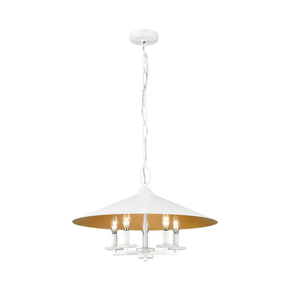 Rialto Pendant Light in Matte White (5-Light).
