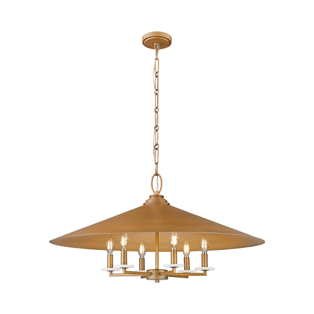 Rialto Pendant Light in Signature Gold (6-Light).