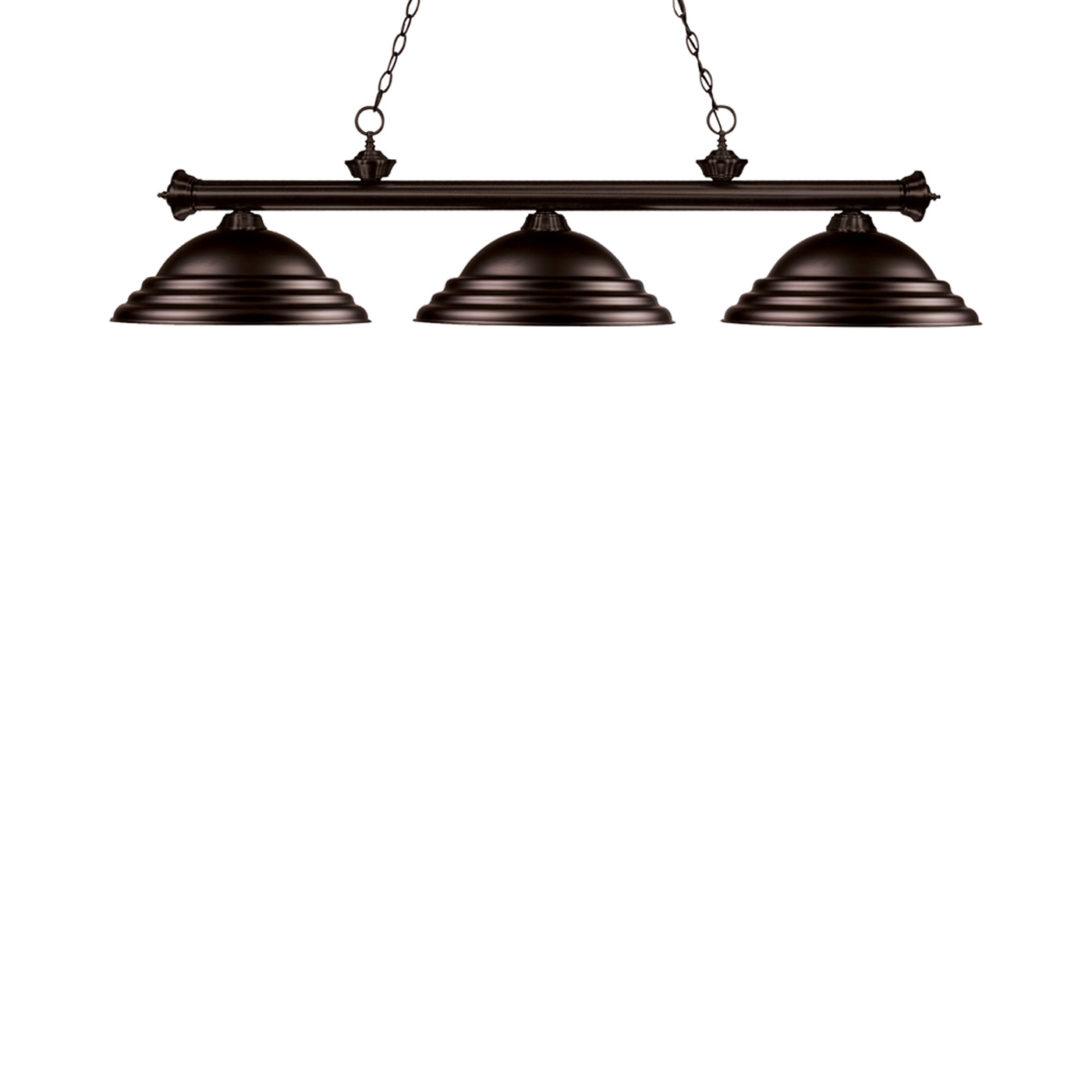 Riviera Billiard Pendant Light in Bronze/Bronze.