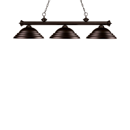Riviera Billiard Pendant Light in Bronze/Bronze.