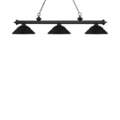 Riviera Billiard Pendant Light in Matte Black/Matte Black.