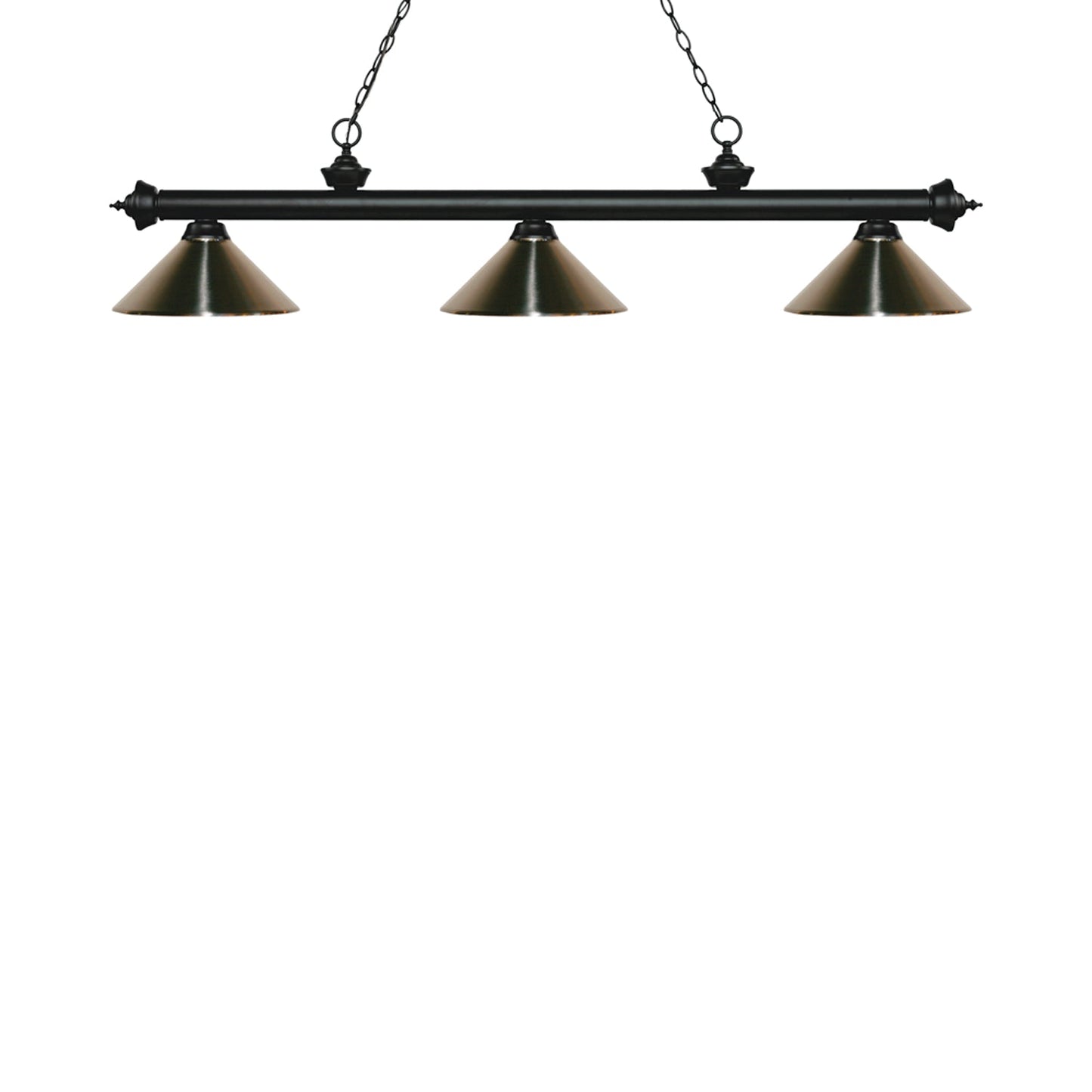 Riviera Bowl Pendant Light in Matte Black/Brushed Nickel.