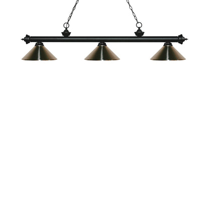 Riviera Bowl Pendant Light in Matte Black/Brushed Nickel.