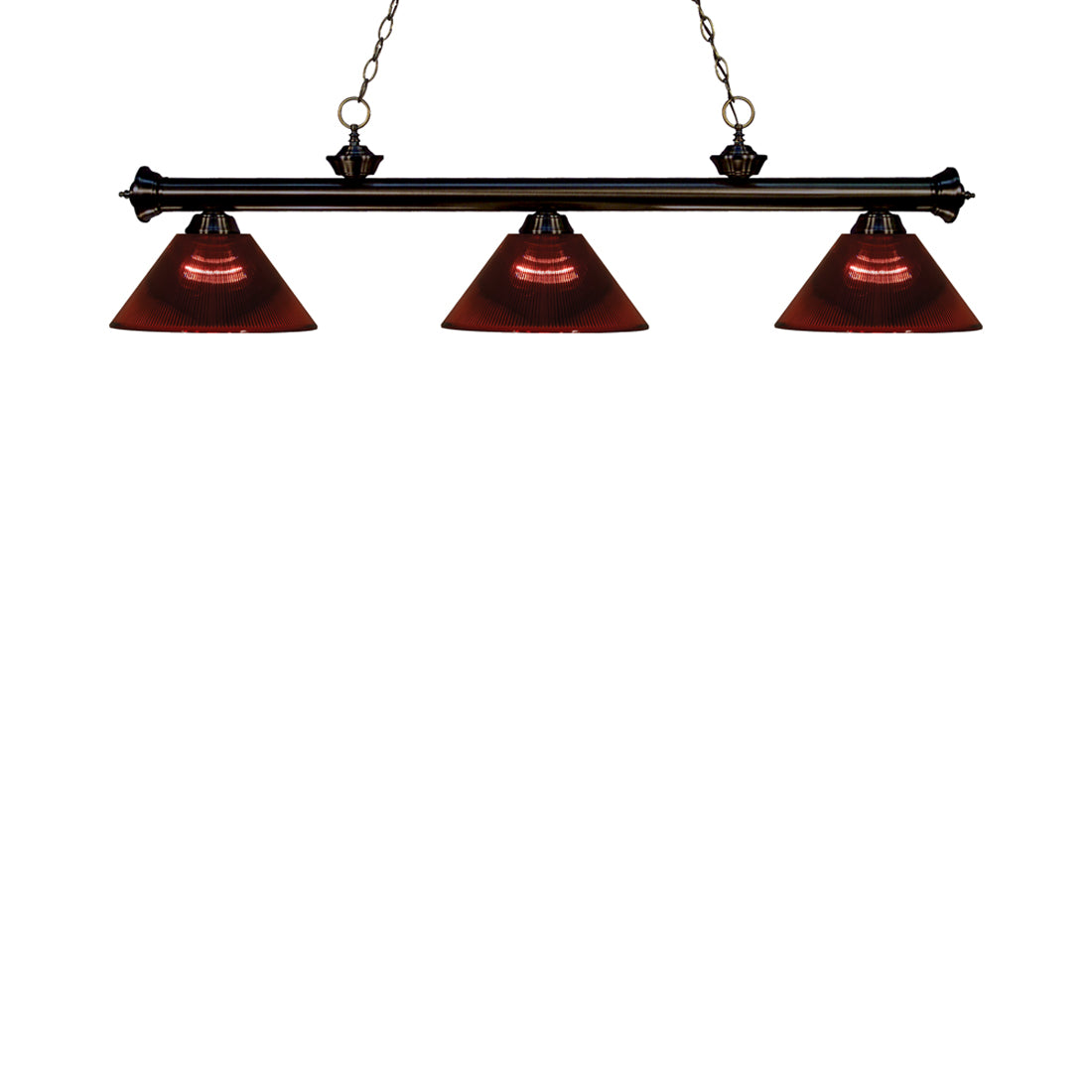 Riviera Bowl Pendant Light in Bronze/Burgundy.