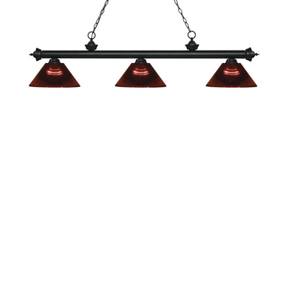 Riviera Bowl Pendant Light in Matte Black/Burgundy.