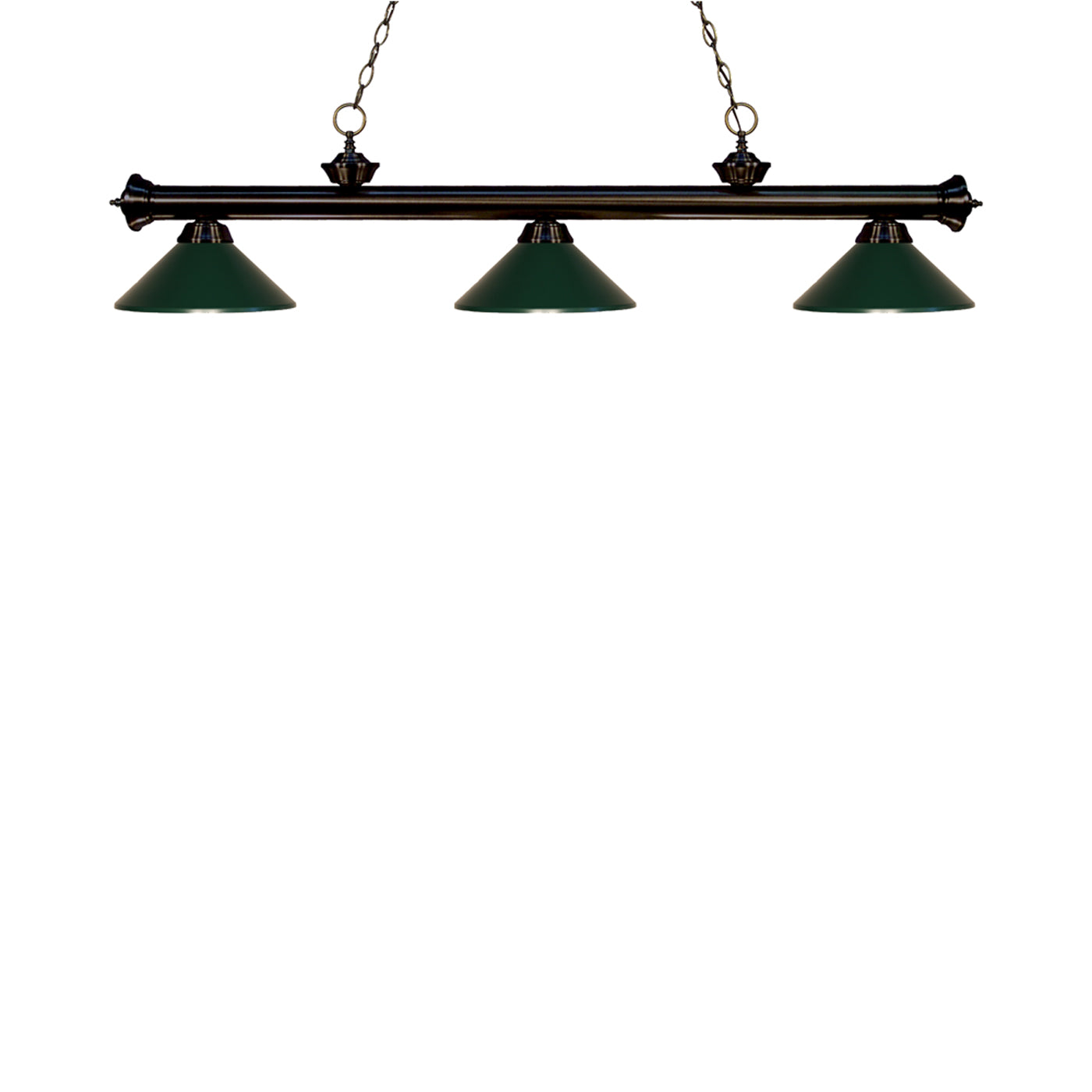 Riviera Bowl Pendant Light in Bronze/Dark Green.