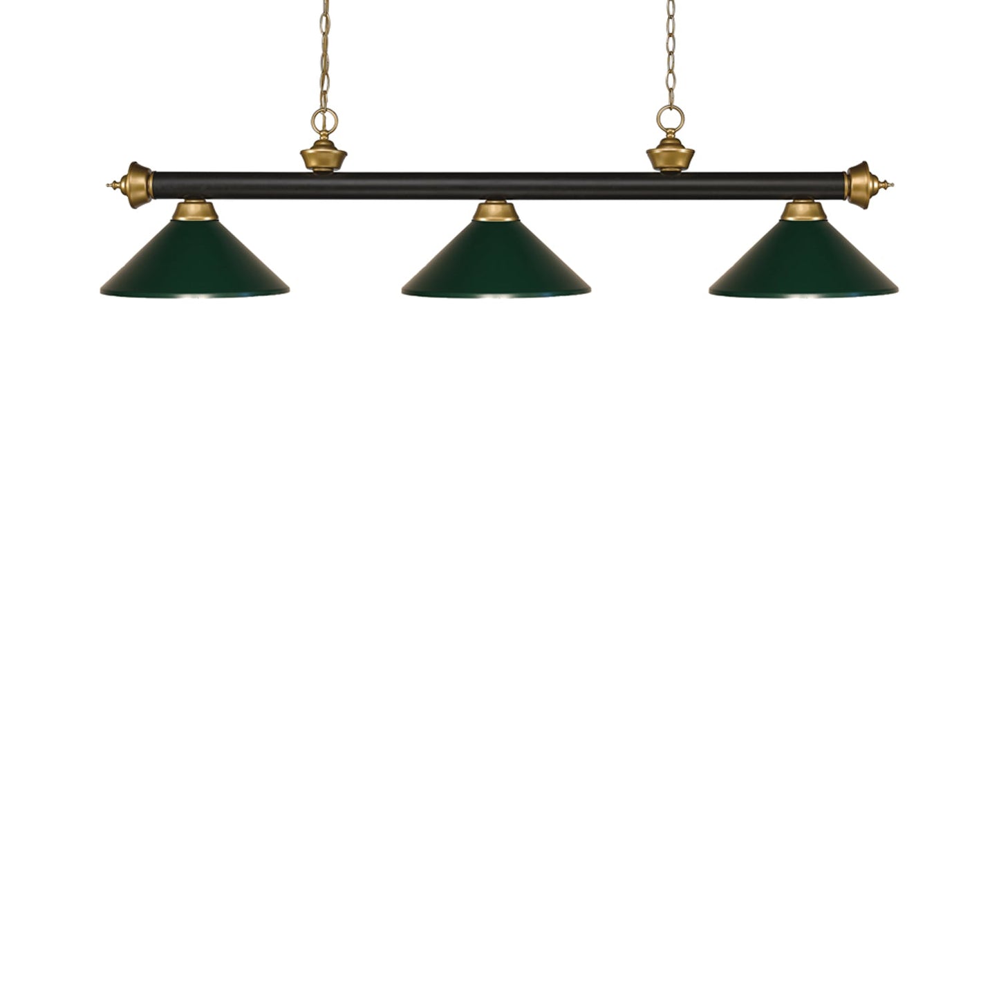 Riviera Bowl Pendant Light in Bronze/Satin Gold/Dark Green.