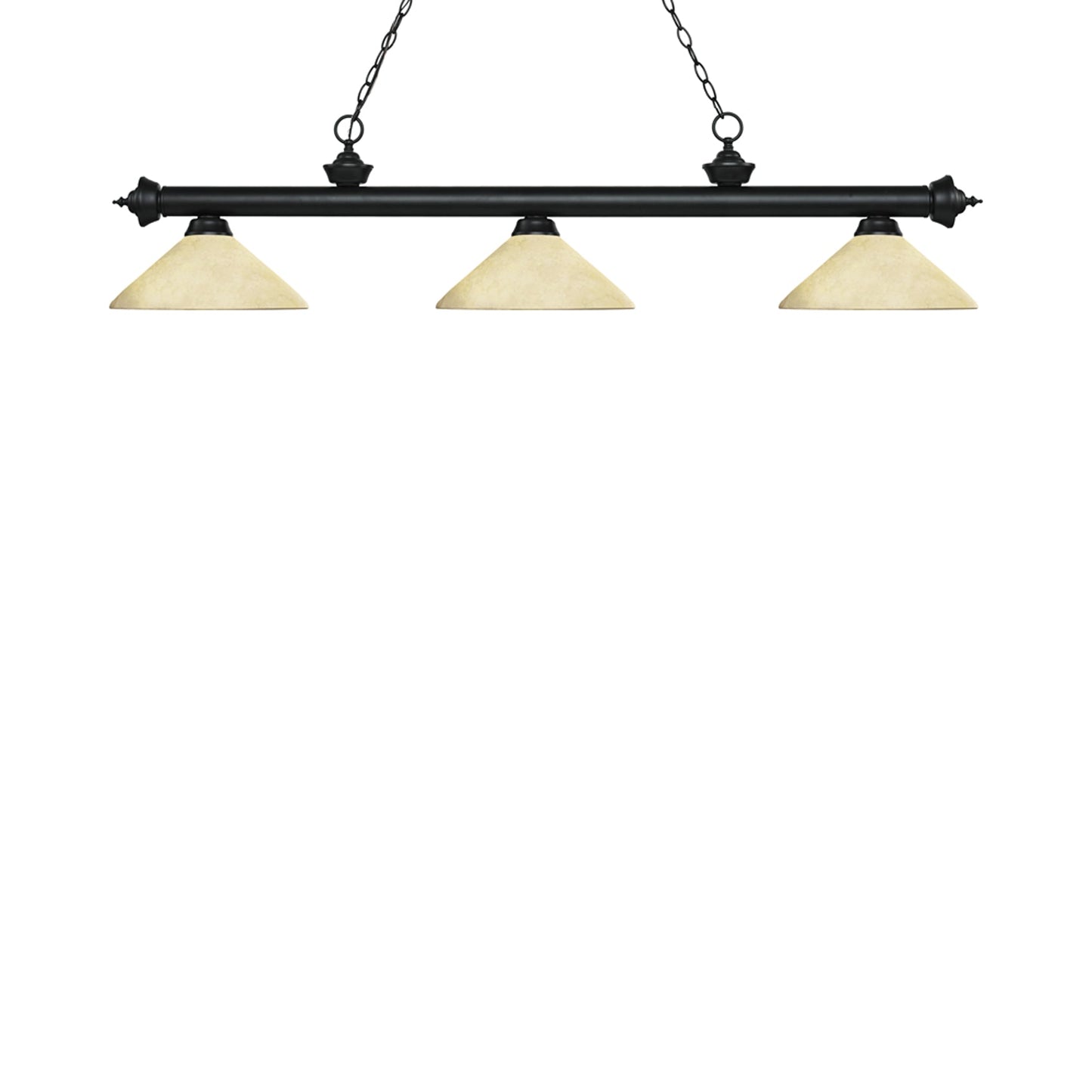 Riviera Bowl Pendant Light in Matte Black/Golden Mottle.
