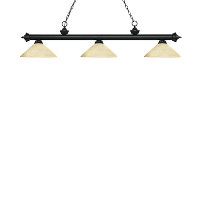 Riviera Bowl Pendant Light in Matte Black/Golden Mottle.