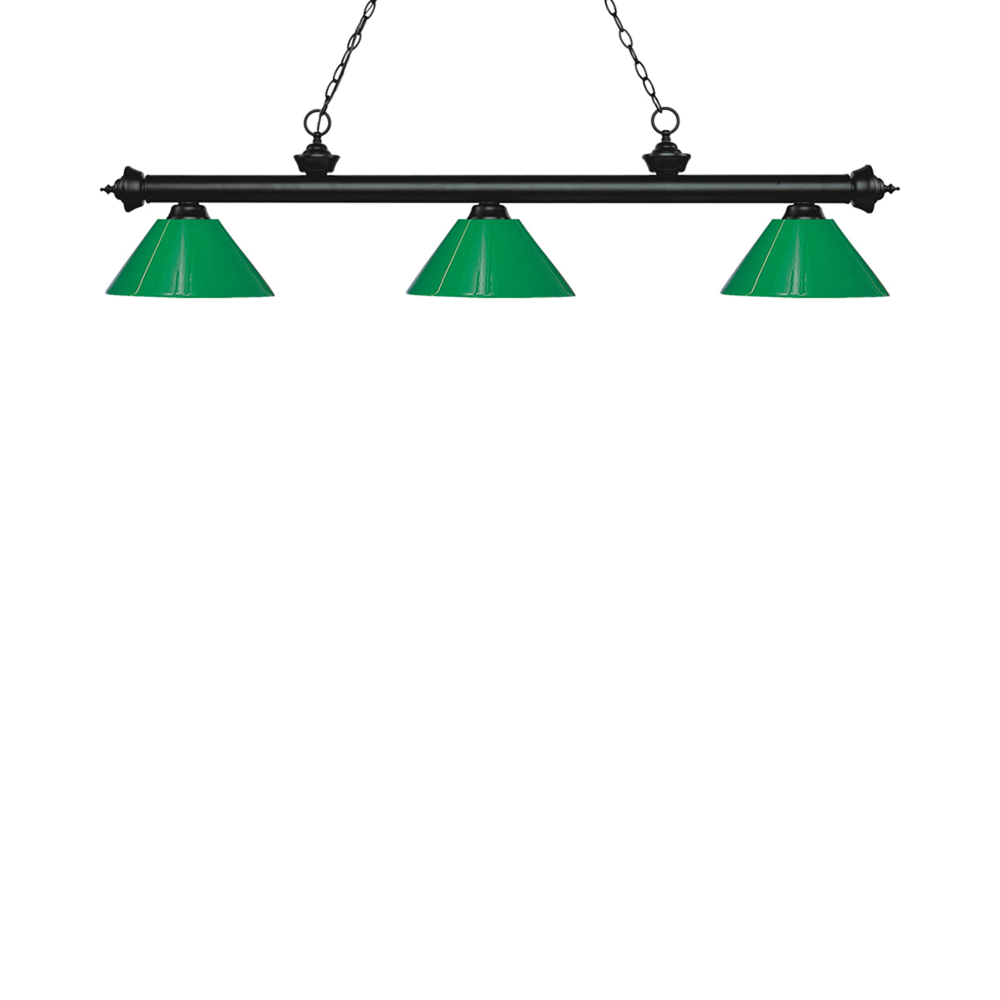 Riviera Bowl Pendant Light in Matte Black /Plastic Green.