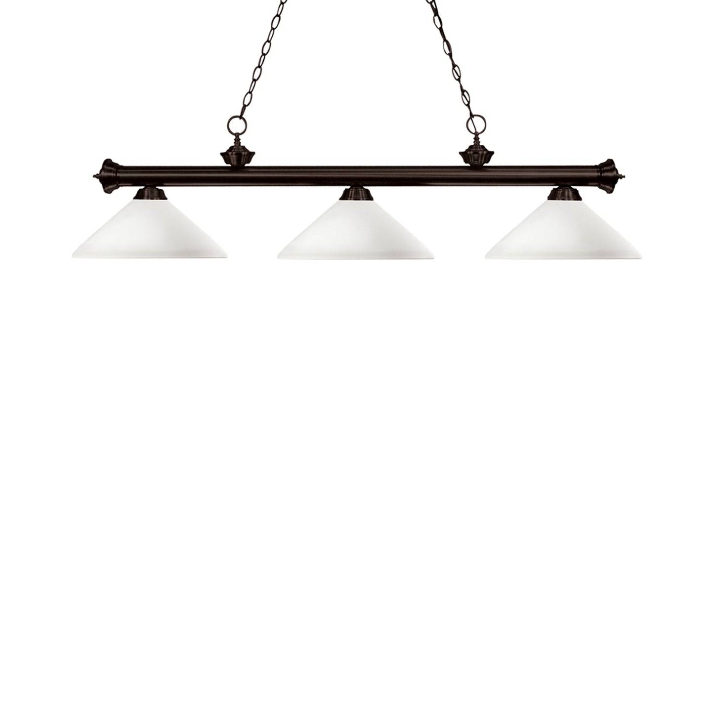 Riviera Bowl Pendant Light in Bronze/Matte Opal.
