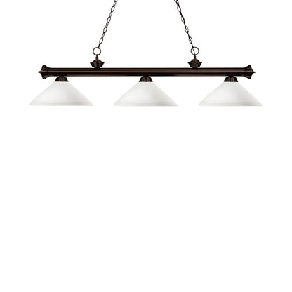 Riviera Bowl Pendant Light in Bronze/Matte Opal.