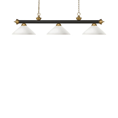Riviera Bowl Pendant Light in Bronze/Satin Gold/Matte Opal.