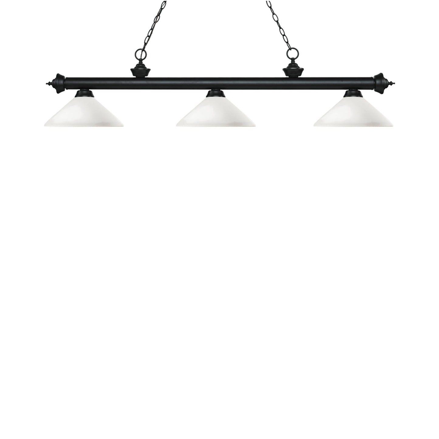 Riviera Bowl Pendant Light in Matte Black/Matte Opal.