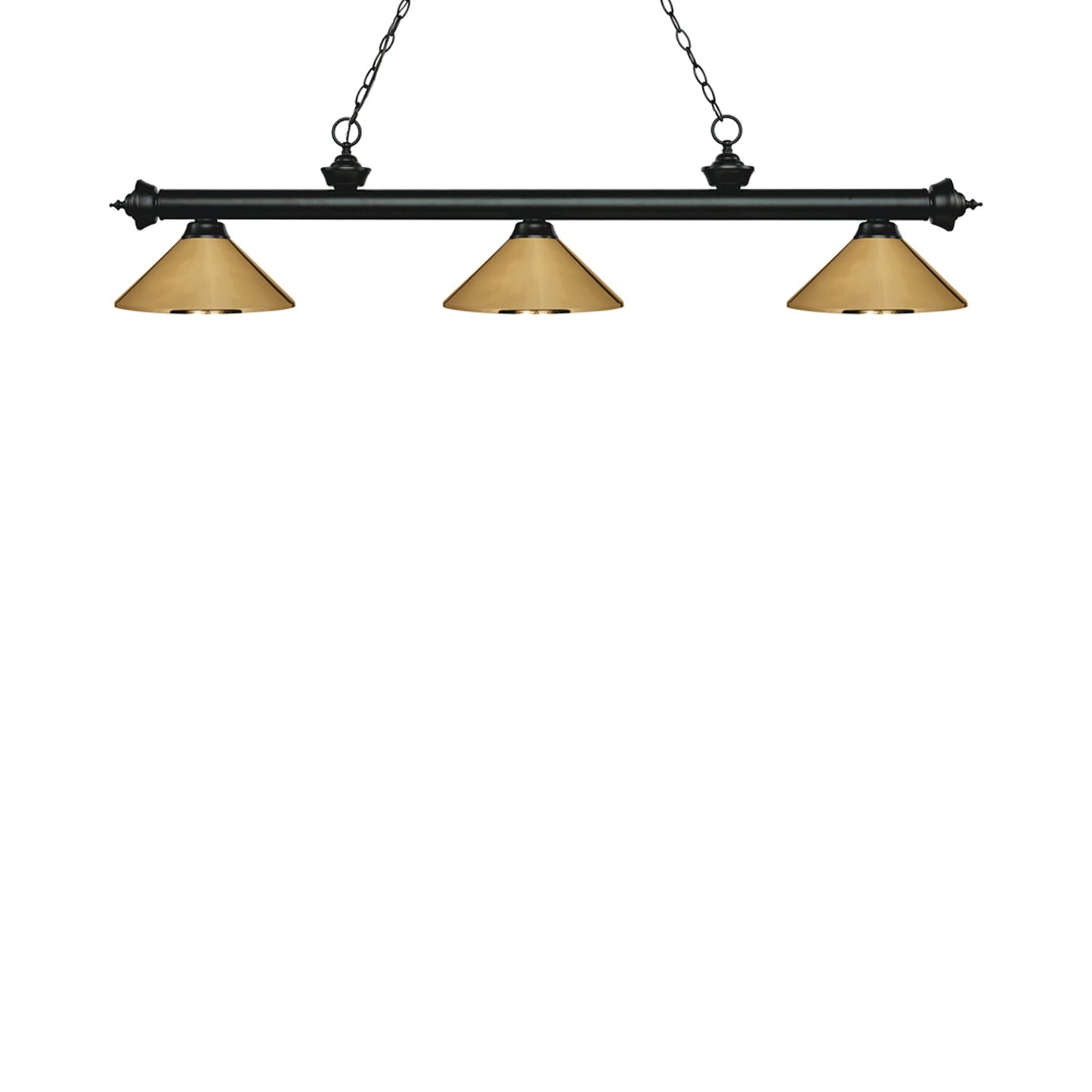 Riviera Bowl Pendant Light in Matte Black/Polished Brass.