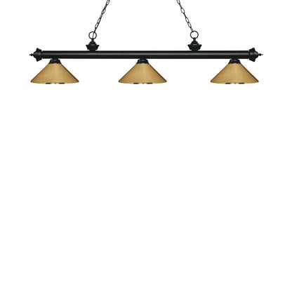 Riviera Bowl Pendant Light in Matte Black/Polished Brass.