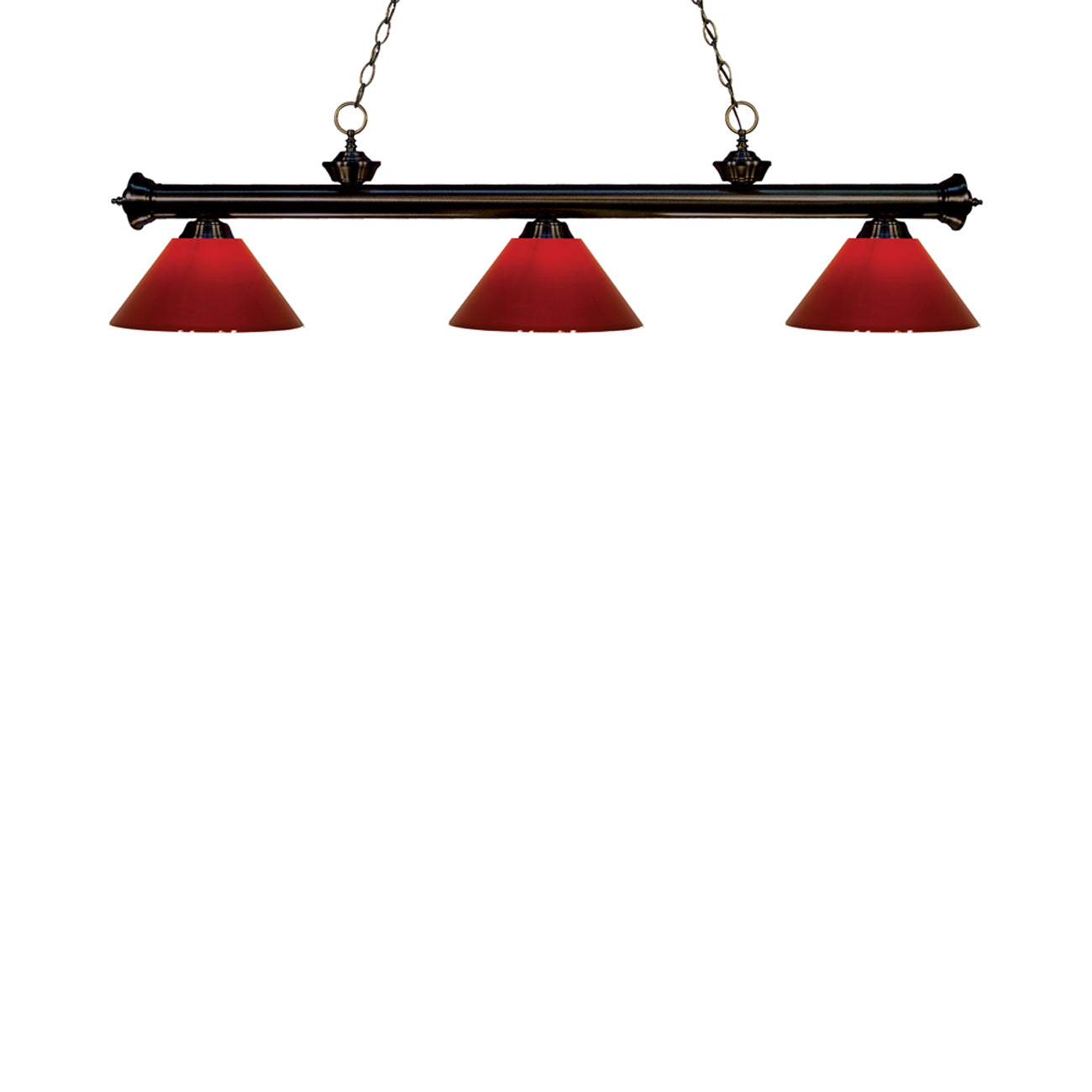 Riviera Bowl Pendant Light in Bronze/Red.