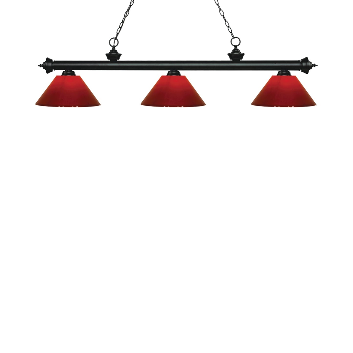 Riviera Bowl Pendant Light in Matte Black /Red.