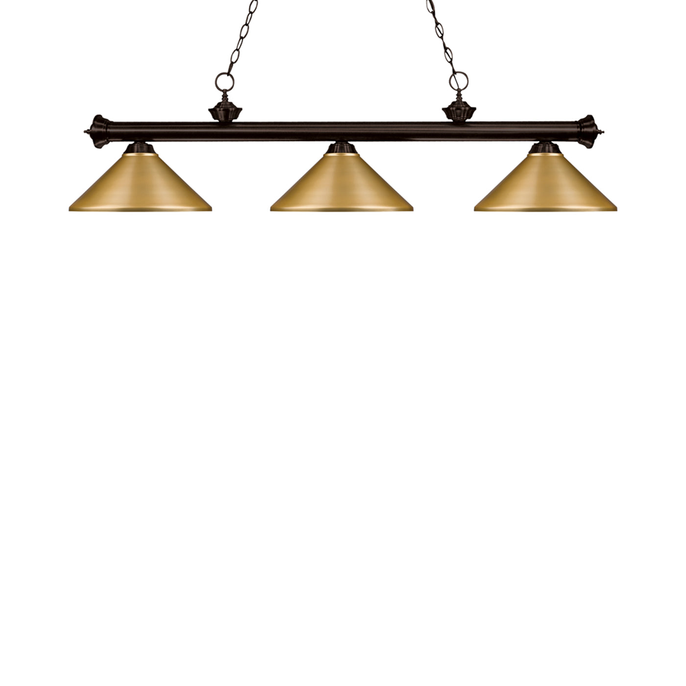 Riviera Bowl Pendant Light in Bronze/Satin Gold.