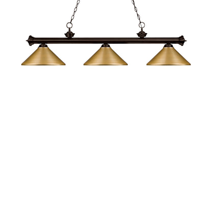 Riviera Bowl Pendant Light in Bronze/Satin Gold.