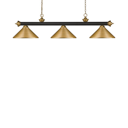 Riviera Bowl Pendant Light in Bronze/Satin Gold/Satin Gold.