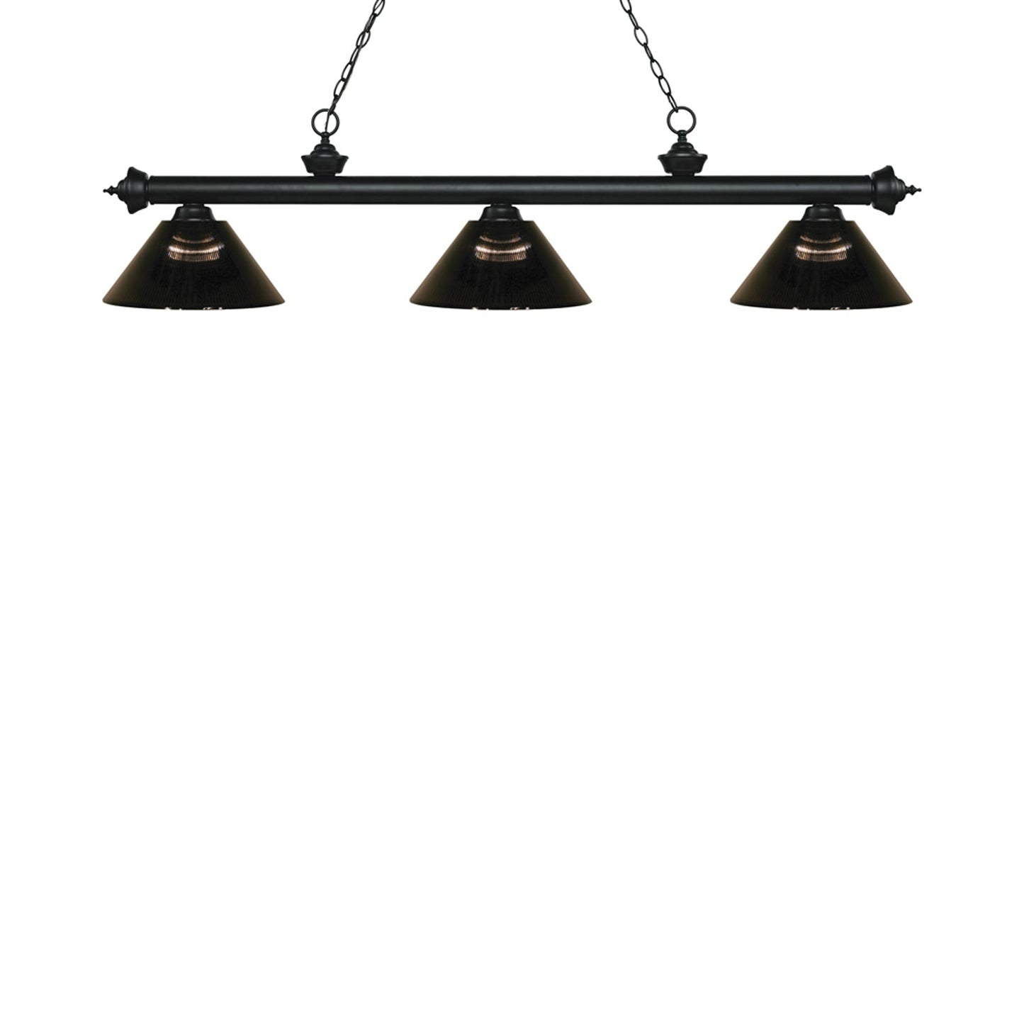 Riviera Bowl Pendant Light in Matte Black/Smoke.