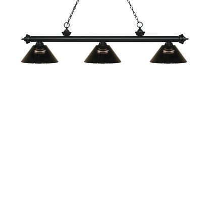 Riviera Bowl Pendant Light in Matte Black/Smoke.