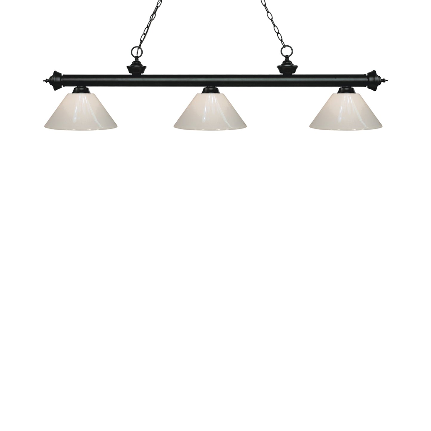 Riviera Bowl Pendant Light in Matte Black /White.
