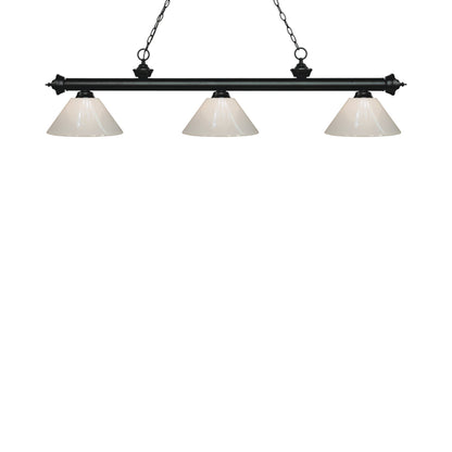Riviera Bowl Pendant Light in Matte Black /White.