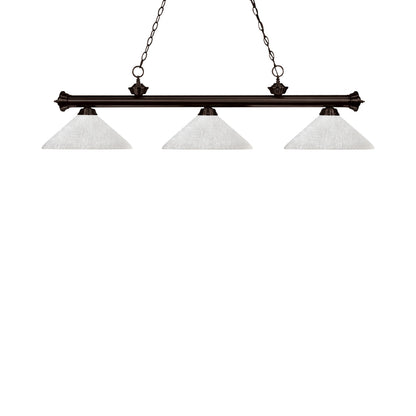 Riviera Bowl Pendant Light in Bronze/White Linen.